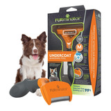 Escova Rasqueadeira Furminator Média Para Cães Pelo Longo
