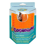 Escova Relaxante Para Gatos Arranhador Coçadinha Truqys Pets Cor Laranja