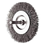 Escova Rotativa Circular Ondulada Com Haste 75mm 14516 Rayco