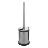 Escova Sanitária Banheiro De Aço Inox Com Suporte E Tampa Lyor 11 5cm X 39cm