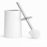 Escova Sanitária Banheiro Inox Com Suporte Plástico Polipropileno -BRANCA-