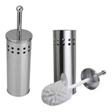 Escova Sanitária Banheiro Suporte Limpa Vaso Luxo Aço Inox
