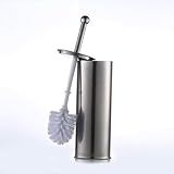 Escova Sanitária De Aço Inox Com Suporte - Escova Para Vaso Sanitário Com Cerdas De Nylon E Base Antiderrapante