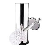 Escova Sanitária De Banheiro Premium Suporte Aço Inox Cromado Para Higiene E Limpeza Da Casa Design Moderno Limpa Vaso E Não Enferruja