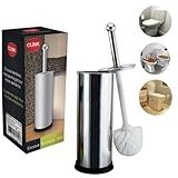 Escova Sanitária Inox Vassoura Vaso Aço Suporte Banheiro Limpeza