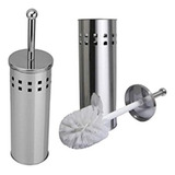 Escova Sanitária Vassoura Vaso Aço Inox Suporte Banheiro