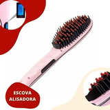 Escova Secadora Alisadora Cabelo 3 Em 1 Elétrica Bivolt 110v 240v