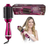 Escova Secadora Alisadora Mondial Chrome Pink