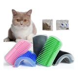 Escova Tira Pelos Pet Parede Canto Gatos Com Catnip Massagem Cor Sortido