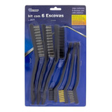 Escovas Com Cabo Jogo Com 6 Peças Western Cod 2577