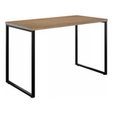 Escrivaninha 150x60 Mesa Industrial Para Trabalho Estudo Cor Lâmina Com Preto Loja