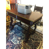 Escrivaninha Antiga Madeira 106 X 65 Cm Com 2 Gavetas
