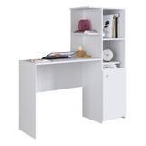 Escrivaninha C estante 1 Porta Capri A05 Branco Mpozenato