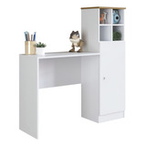 Escrivaninha C Estante 1 Porta House A05 Branco Mpozenato