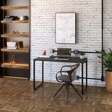 Escrivaninha De Escritório Office Estilo Industrial 1 20m Cor Preto Ônix Est preta