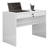 Escrivaninha Estudante Escritório Gaveta Com Chave Quarto Prisma Mdp De 720mm X 740mm X 385mm Branco