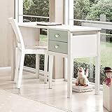 Escrivaninha Infantil Club House Sweet Com 2 Gavetas Casatema Branco Verde