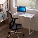 Escrivaninha Mesa Para Cadernos Computador Notebook Impressora Escritorio Quarto De Estudo Estilo Industrial Branca 