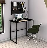 Escrivaninha Mesa Para Cadernos Computador Notebook Impressora Escritorio Quarto De Estudo Estilo Industrial Preta 