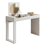 Escrivaninha Mesa Play Com Estilo E Espelho Industrial Cor Branco