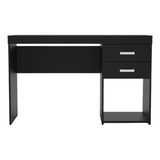 Escrivaninha Politorno Malta 2 Cajones Mdp De 120cm X 75 5cm X 46 5cm Preto Fosco