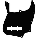 Escudo Baixo Jazz Bass 10 Furos 3 Camadas Preto Para 4 Corda