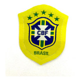 Escudo Bordado Cbf 6cm X 7cm Seleção Brasileira Costura