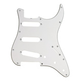 Escudo Branco 3 Camadas Guitarra Stratocaster Sss 11 Furos