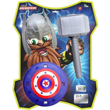 Escudo Capitão América E Martelo Thor