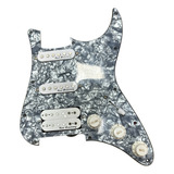 Escudo Condor Cinza Madrepérola Guitarra Captador Branco Hss