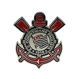 Escudo Do Corinthians Decorativo Em Metal Futpin Oficial 10x8 Cm
