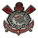 Escudo Do Corinthians Em Metal Futpin Oficial 10cm X 8cm
