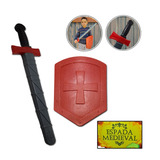 Escudo Espada Medieval Brinquedo Criança Fantasia Infantil