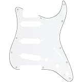 Escudo Guitarra Strato Branco Strinberg 3 Camadas Blindado
