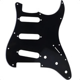 Escudo Guitarra Strato Sss 3 Camadas Preto