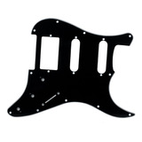 Escudo Guitarra Stratocaster Preto Hss Preto