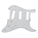 Escudo Para Guitarra Dolphin Strato 3 Singles Branco 3 Camad