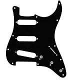 Escudo Para Guitarra Stratocaster Preto Strinberg 3 Camadas