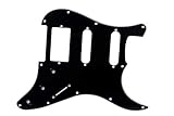 Escudo Preto Com 1 Camada Com Aberturas HSS Para Guitarra Stratocaster   DOLPHIN 2352