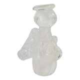 Escultura Anjo De Murano Cristais Labone Bibelô Branco