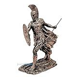 Escultura Aquiles Guerreiro Com Escudo E Lança Grande 