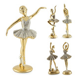 Escultura Bailarina Decorativa Clássica Elegante Em