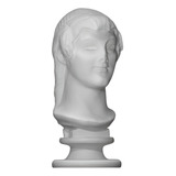 Escultura Cabeça Mulher Jovem Estatua Grega Deusa 25cm