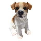 Escultura Cachorro Russell Terrier Filhote Decorativo