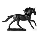 Escultura Cavalo Corcel Negro Em Polirresina