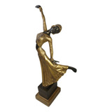 Escultura Chiparus De Po De Marmore Bronze Cod 25a 