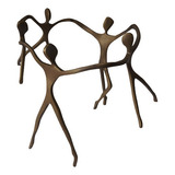 Escultura Ciranda Bronze Casal 3 Meninos