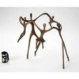 Escultura Ciranda Tri Meninas Em Bronze
