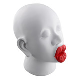 Escultura De Lábio Vermelho Sala De Estar Estante De Livro