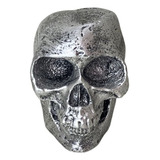 Escultura Decoração Halloween Caveira Pequena Em Resina
